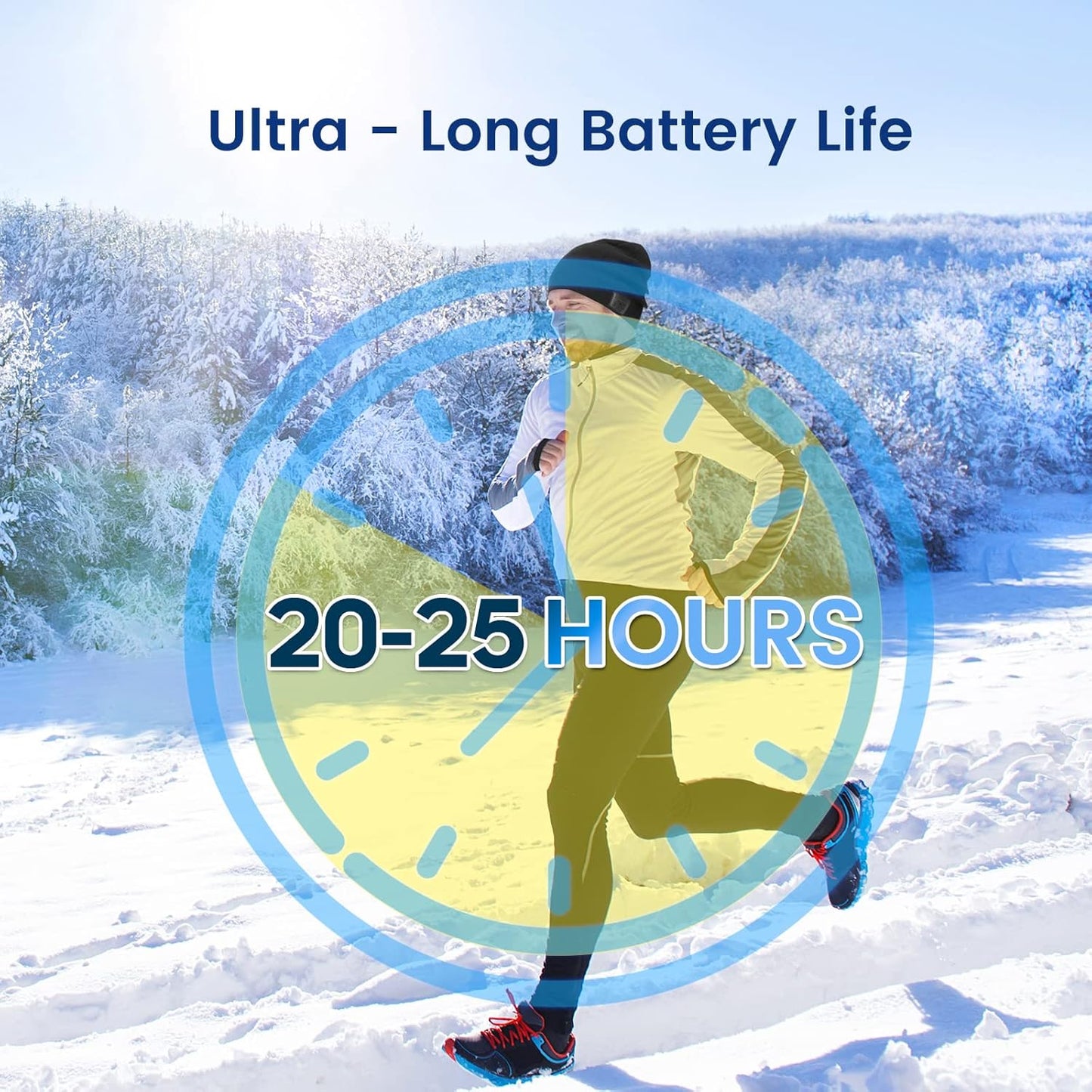 Bluetooth Beanie Hat Bluetooh 5.2 Headphone Wireless Winter Knit Hats with Stereo Speaker and MIC 15 Hours Working Time for Outdoor Sports