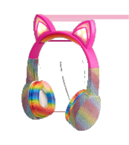 Kiddy Ears Rainbow Bluetooth Headphones (Hp-Cat Rainbow)