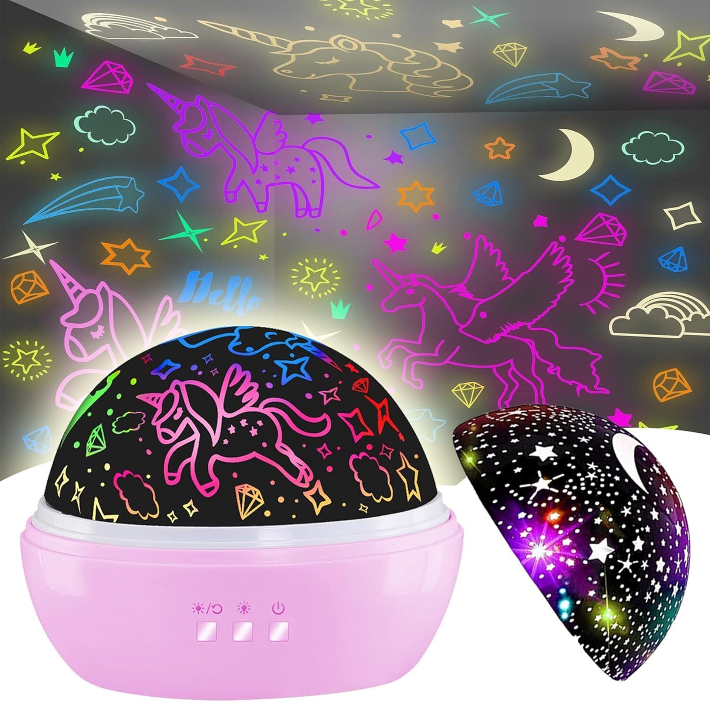 Night Light for Kids,Unicorn Night Light Star Projector Gifts for Kids