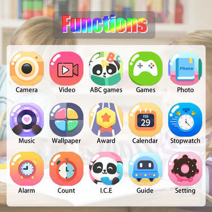 2025 New Kids Smart Watch HD Touch Screen Camera Puzzle Game Alarm Clock Calculator Birthday Gift for Boys and Girls