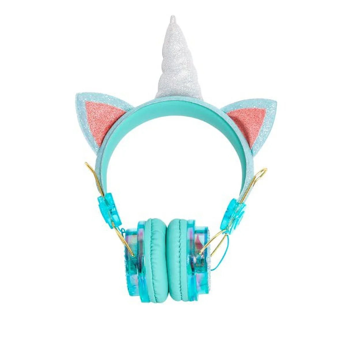Unicorn Headphones – Wired Headphones for Kids with Microphone – Cute Glittery Unicorn Headphones for Girls – over the Ear Headphones with 3.5Mm Jack – Ideal for Home, School, Birthday- Green