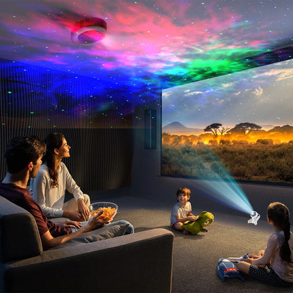 Astronaut Star Projector Adjustable Star Projection Night Light with Star Mode Brightness Mode 360°Rotating Star Projector Galaxy Light Remote Control USB Powered LED Nebula Lights for Home